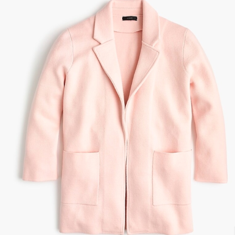 Pink J Crew Sweater Blazer